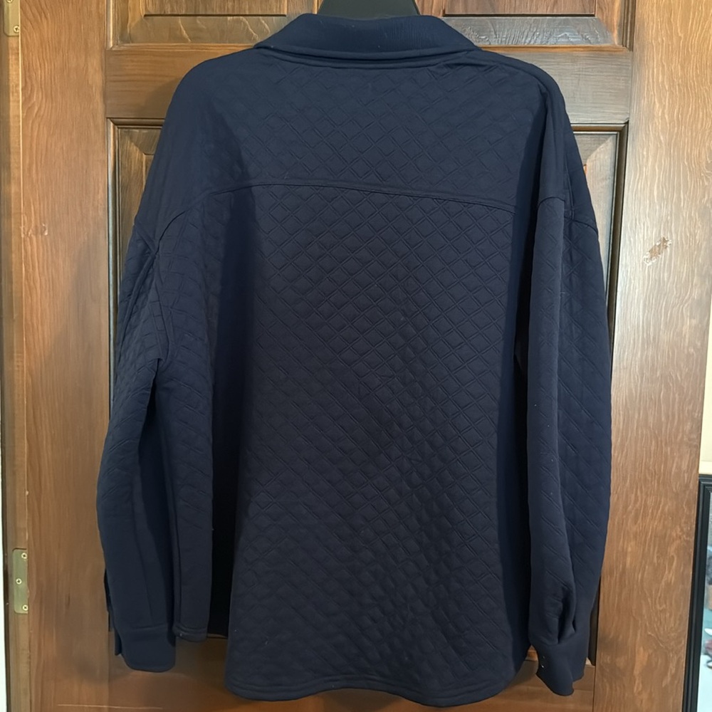 Wonderly quilted lightweight jacket XL button front & pockets, Navy Blue EUC - Picture 6 of 6